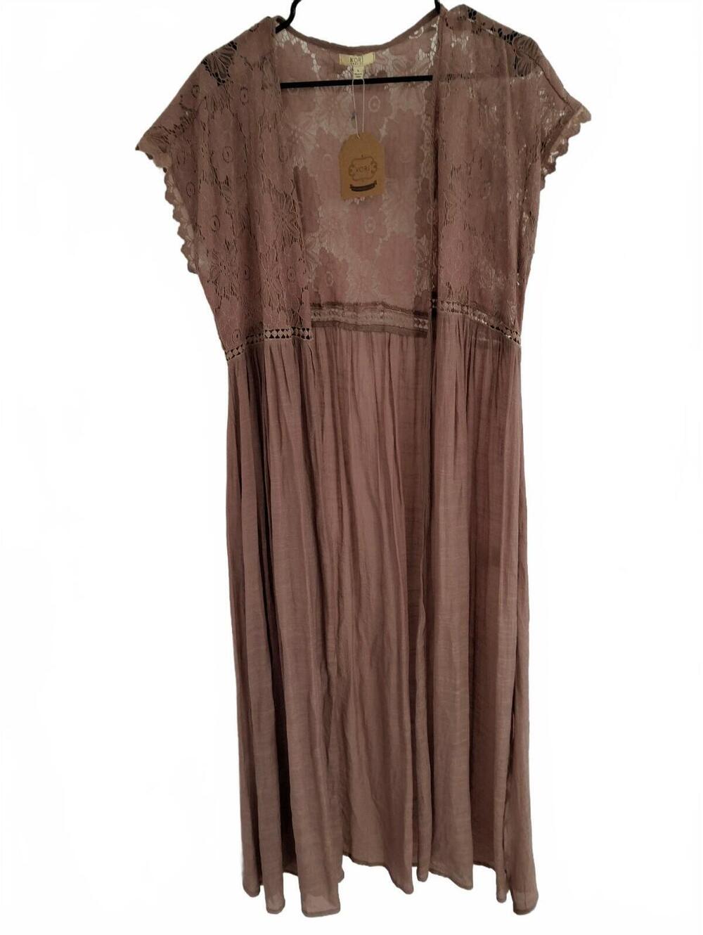 Kori Lace and Rayon Blend kimono Size L